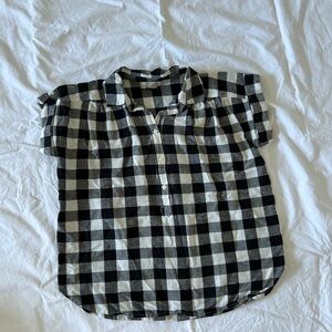 Loft Gingham linen top
